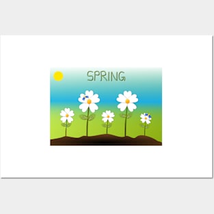 White flower of Spring Posters and Art